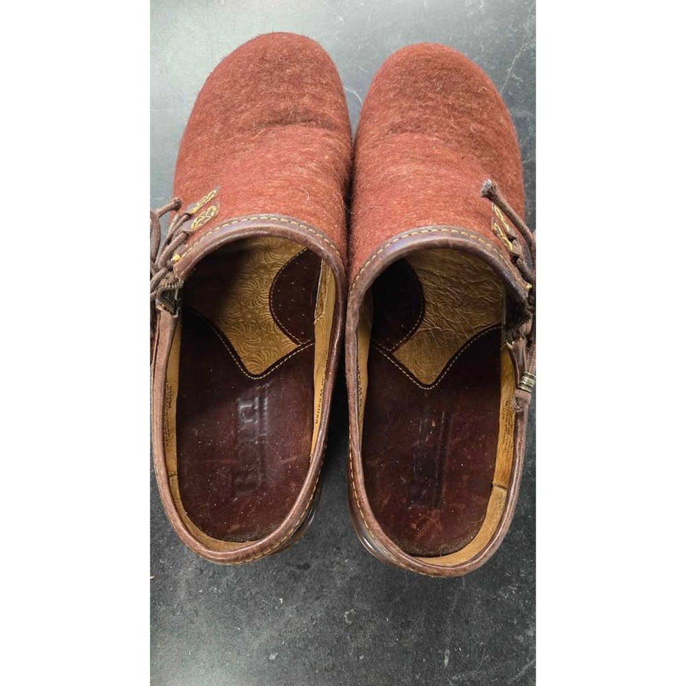 Born Wool Felt Leather Comfort Clog Shoes W52058 Brown 9 - Picture 6 of 8